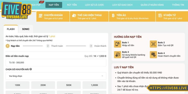 Giao dịch ổn định, xử lý nhanh trong vài phút